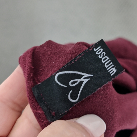 Windsor Wine Velvet Dress Medium - Picture 5 of 6